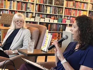 Amy being interviewed by author Aliki Weakland about her latest book, When Loving You Means Losing Me, at The Book Bird in Atlanta